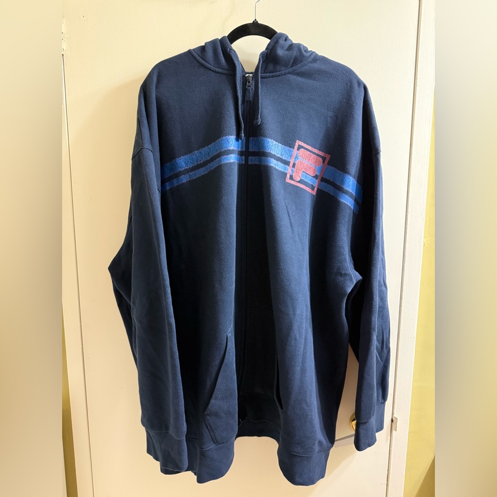 4xl Fila Dark Blue Zip-Up Sweater